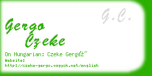 gergo czeke business card